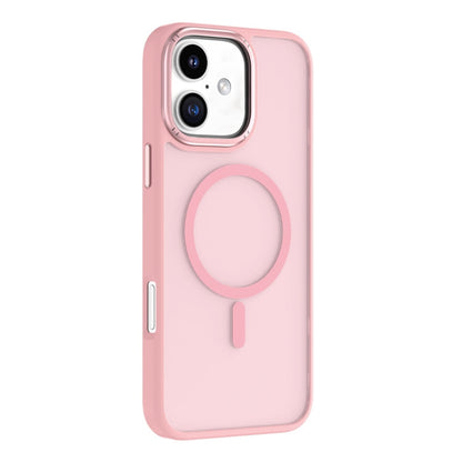 For iPhone 16 Mutural Skin Feel Series Frosted MagSafe Magnetic Phone Case(Pink)