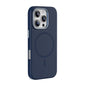 Pour iPhone 16 Pro Max Coque de Téléphone Magnétique Mutural Karen Series en Silicone Liquide MagSafe (Bleu Marine)