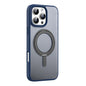For iPhone 16 Pro Mutural Armor Series MagSafe Magnetic Holder Phone Case(Blue)