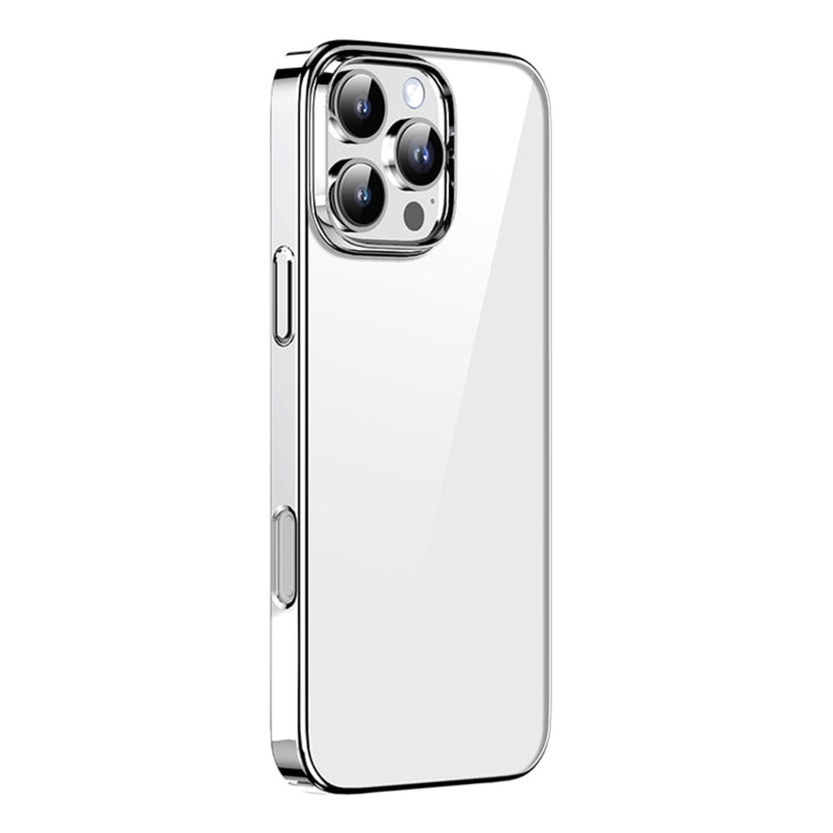 For iPhone 16 Pro Max Mutural Jiantou Series Electroplating Hybrid PC Phone Case(Silver)