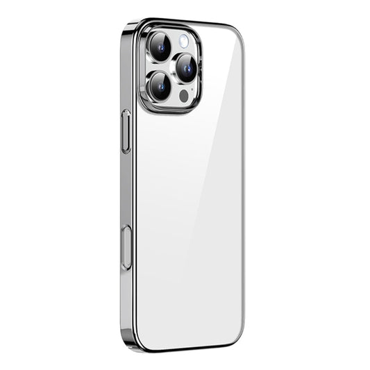For iPhone 16 Pro Mutural Jiantou Series Electroplating Hybrid PC Phone Case(Grey)
