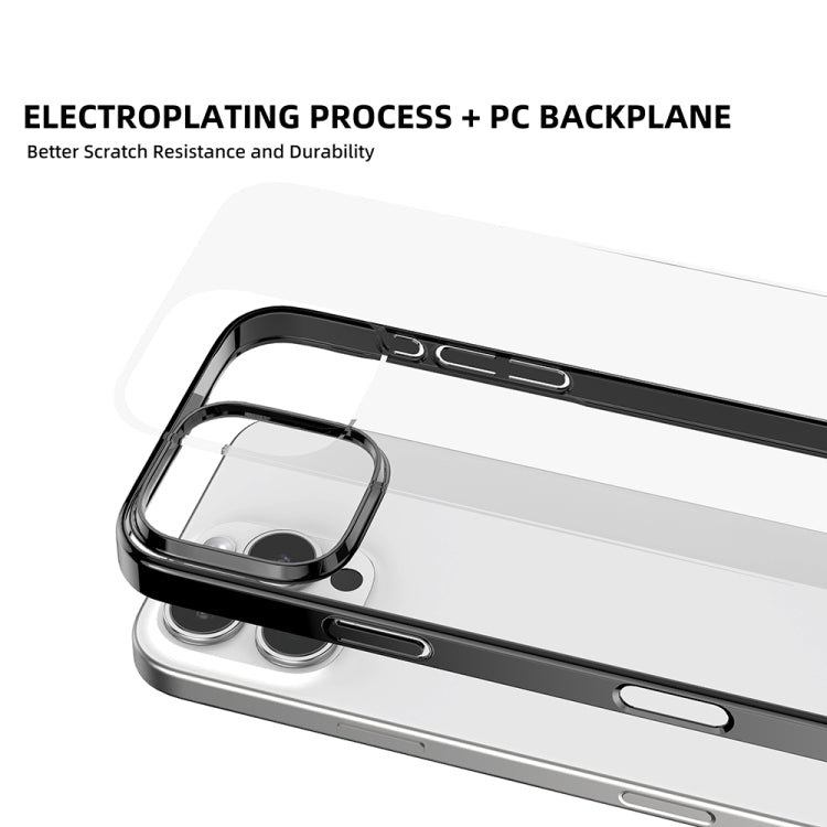 For iPhone 16 Pro Mutural Jiantou Series Electroplating Hybrid PC Phone Case(Grey)