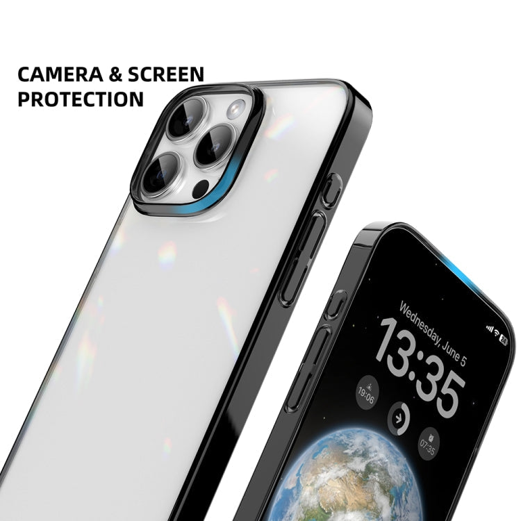 For iPhone 16 Pro Mutural Jiantou Series Electroplating Hybrid PC Phone Case(Grey)