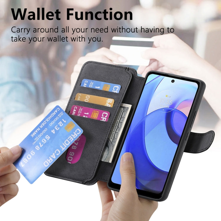 For Motorola Moto E30 / E20 CaseNeo MagSafe RFID Anti-theft Retro Leather Phone Case(Black)