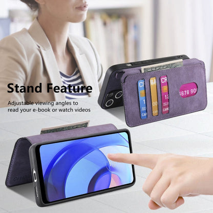 For Motorola Moto E30 / E20 CaseNeo MagSafe RFID Anti-theft Retro Leather Phone Case(Purple)