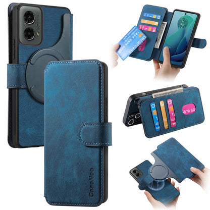 For Motorola Moto G 5G 2024 CaseNeo MagSafe RFID Anti-theft Retro Leather Phone Case(Blue)