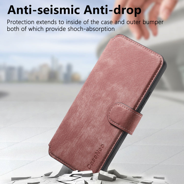 For Motorola Moto G 5G 2024 CaseNeo MagSafe RFID Anti-theft Retro Leather Phone Case(Pink)