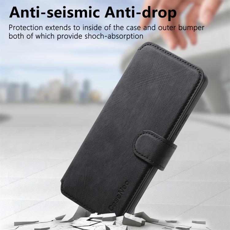 Pour Motorola Moto G 2025 CoqueAnti-vol RFID en Cuir Rétro avec MagSafe (Noir)