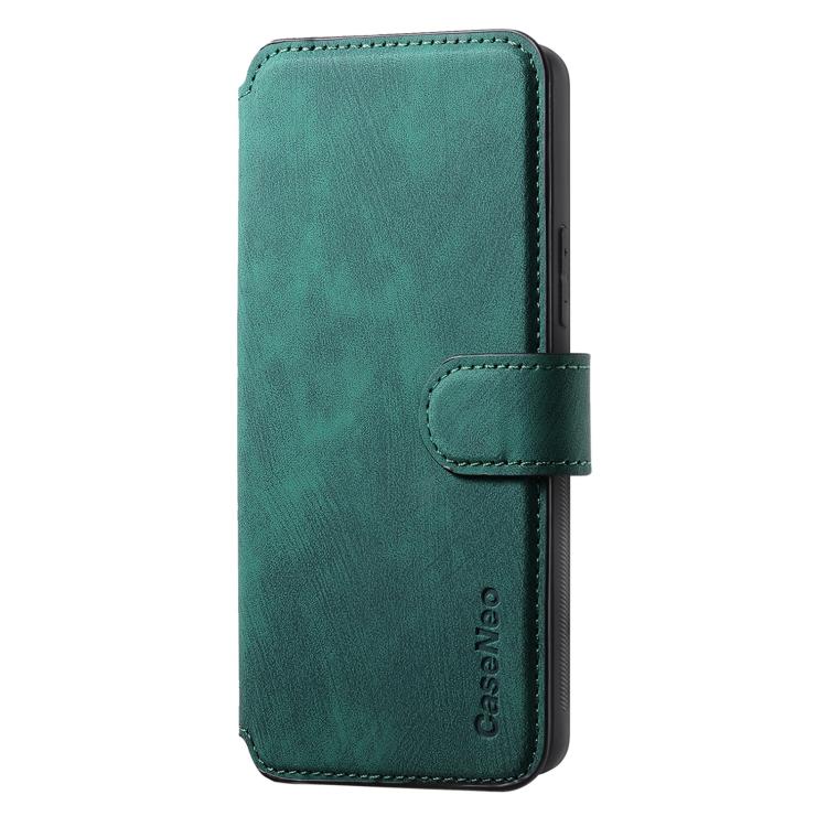 Pour Motorola Moto G 2025 ÉtuiCoque de téléphone en cuir rétro antivol RFID Neo MagSafe (vert)