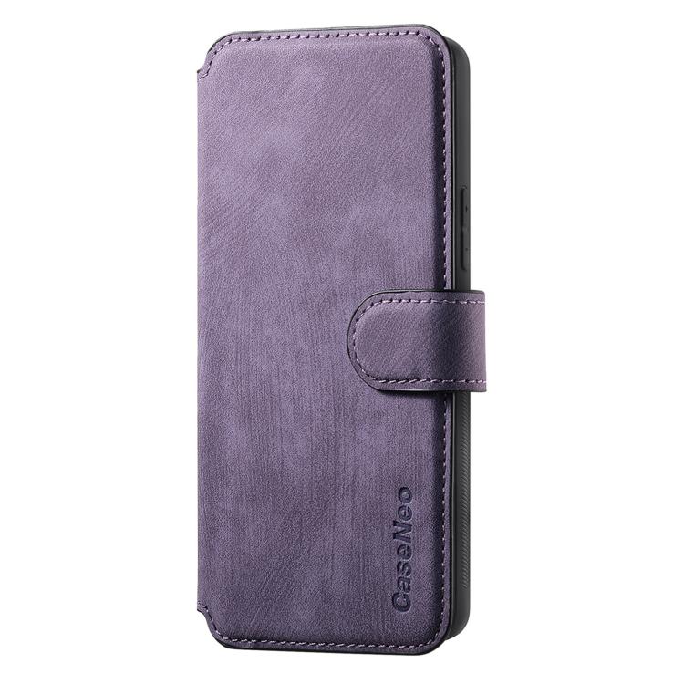 For Motorola Moto G Power 2025 CaseNeo MagSafe RFID Anti-theft Retro Leather Phone Case(Purple)