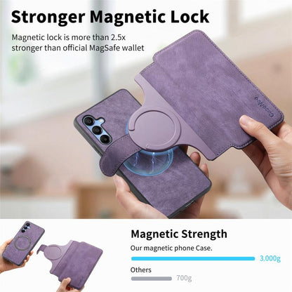 For Motorola Moto G Power 2025 CaseNeo MagSafe RFID Anti-theft Retro Leather Phone Case(Purple)