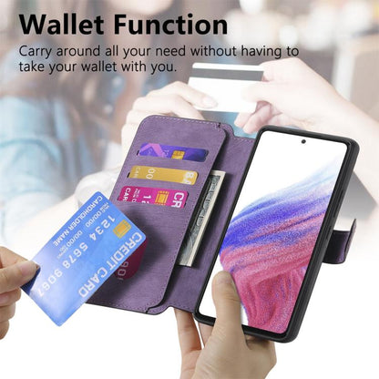 For Motorola Moto G Power 2025 CaseNeo MagSafe RFID Anti-theft Retro Leather Phone Case(Purple)