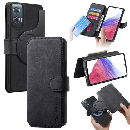 For Motorola Edge 50 Fusion CaseNeo MagSafe RFID Anti-theft Retro Leather Phone Case(Black)