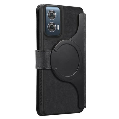 For Motorola Edge 50 Fusion CaseNeo MagSafe RFID Anti-theft Retro Leather Phone Case(Black)