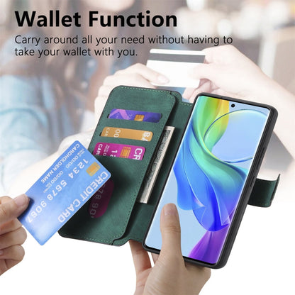 For vivo V29 Lite CaseNeo MagSafe RFID Anti-theft Retro Leather Phone Case(Green)