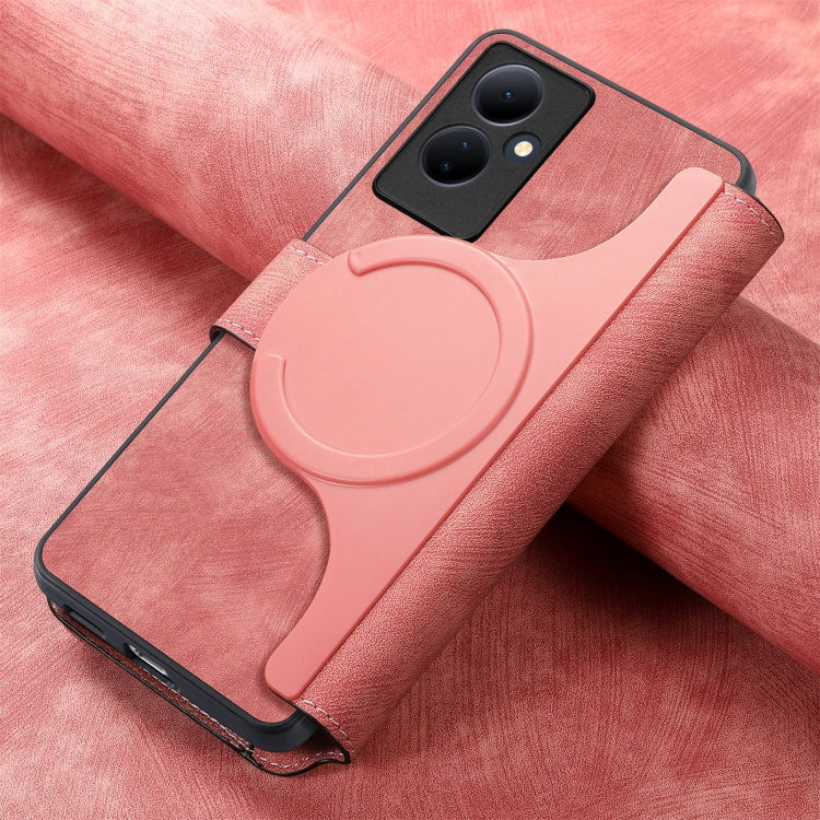 For vivo V29 Lite CaseNeo MagSafe RFID Anti-theft Retro Leather Phone Case(Pink)