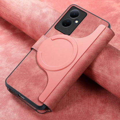 For vivo V29 Lite CaseNeo MagSafe RFID Anti-theft Retro Leather Phone Case(Pink)