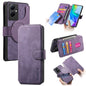 Pour étui vivo V29 LiteCoque de téléphone en cuir rétro anti-RFID Neo MagSafe (violet)