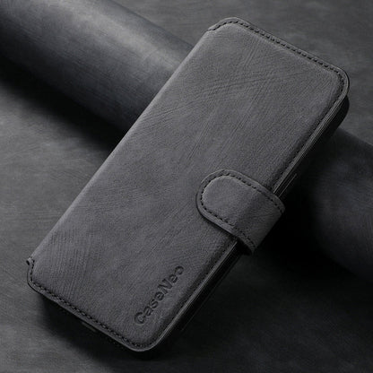 Pour étui vivo V40 Lite Étui de téléphone en cuir rétro anti-RFID Neo MagSafe (Noir)