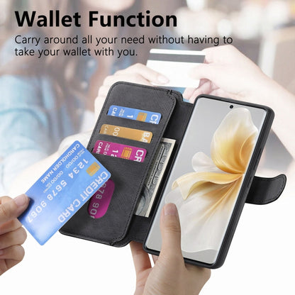 Pour étui vivo V40 Lite Étui de téléphone en cuir rétro anti-RFID Neo MagSafe (Noir)