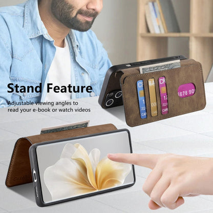 Pour étui vivo V40 Lite Étui de téléphone en cuir rétro Neo MagSafe RFID anti-vol (marron)