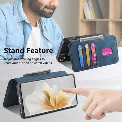 For vivo V40 Lite CaseNeo MagSafe RFID Anti-theft Retro Leather Phone Case(Blue)