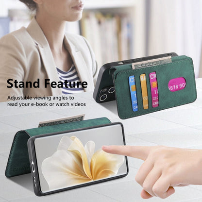 Pour étui vivo V40 LiteCoque de téléphone rétro en cuir anti-RFID MagSafe (vert)