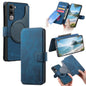 For vivo V40 SE / V40 Lite IDN CaseNeo MagSafe RFID Anti-theft Retro Leather Phone Case(Blue)