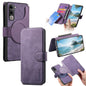 For vivo V40 SE / V40 Lite IDN CaseNeo MagSafe RFID Anti-theft Retro Leather Phone Case(Purple)