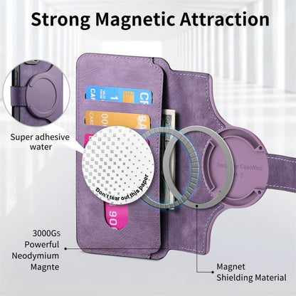 For vivo V40 SE / V40 Lite IDN CaseNeo MagSafe RFID Anti-theft Retro Leather Phone Case(Purple)