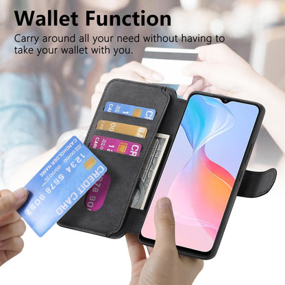 For vivo Y21s / Y32 / Y21T / Y3T CaseNeo MagSafe RFID Anti-theft Retro Leather Phone Case(Black)