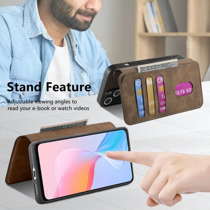 For vivo Y21s / Y32 / Y21T / Y3T CaseNeo MagSafe RFID Anti-theft Retro Leather Phone Case(Brown)