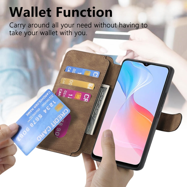 For vivo Y21s / Y32 / Y21T / Y3T CaseNeo MagSafe RFID Anti-theft Retro Leather Phone Case(Brown)
