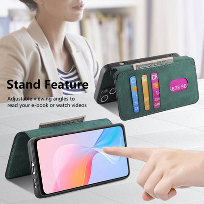 For vivo Y21s / Y32 / Y21T / Y3T CaseNeo MagSafe RFID Anti-theft Retro Leather Phone Case(Green)