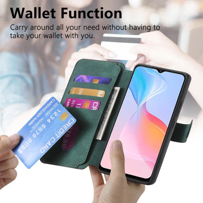 For vivo Y21s / Y32 / Y21T / Y3T CaseNeo MagSafe RFID Anti-theft Retro Leather Phone Case(Green)