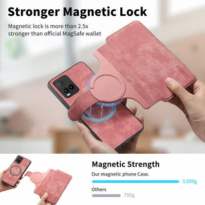 For vivo Y21s / Y32 / Y21T / Y3T CaseNeo MagSafe RFID Anti-theft Retro Leather Phone Case(Pink)
