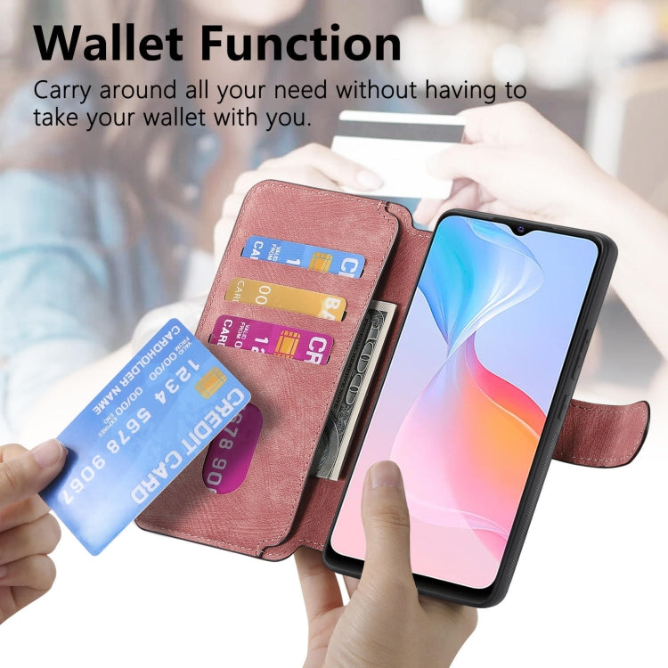 For vivo Y21s / Y32 / Y21T / Y3T CaseNeo MagSafe RFID Anti-theft Retro Leather Phone Case(Pink)