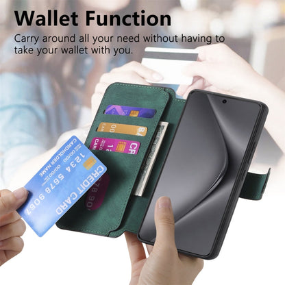 For Huawei Pura 70 CaseNeo MagSafe RFID Anti-theft Retro Leather Phone Case(Green)