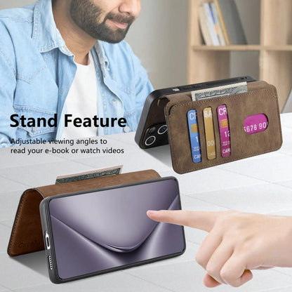 Pour étui Huawei Pura 70 ProÉtui de téléphone en cuir rétro antivol Neo MagSafe RFID (marron)