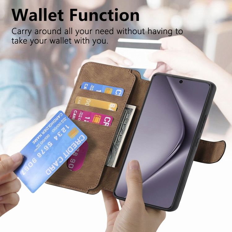 Pour étui Huawei Pura 70 ProÉtui de téléphone en cuir rétro antivol Neo MagSafe RFID (marron)