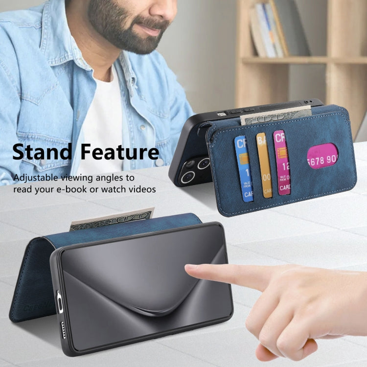 For Huawei Pura 70 Ultra CaseNeo MagSafe RFID Anti-theft Retro Leather Phone Case(Blue)