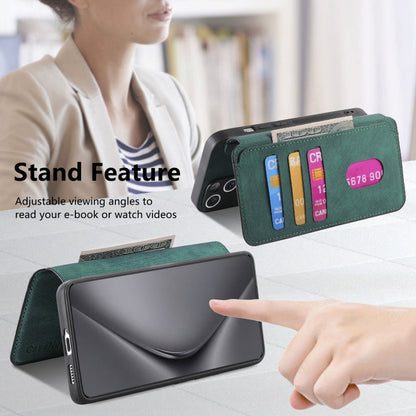 Pour Huawei Pura 70 Ultra Étui en Cuir Rétro Antivol RFID Neo MagSafe (Vert)