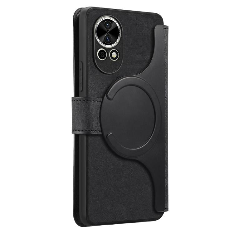 For Huawei nova 12 Pro CaseNeo MagSafe RFID Anti-theft Retro Leather Phone Case(Black)