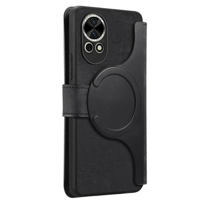 For Huawei nova 12 Pro CaseNeo MagSafe RFID Anti-theft Retro Leather Phone Case(Black)