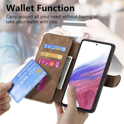 For Huawei nova 12 Pro CaseNeo MagSafe RFID Anti-theft Retro Leather Phone Case(Brown)