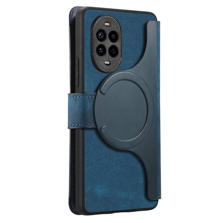 For Huawei nova 13 Pro CaseNeo MagSafe RFID Anti-theft Retro Leather Phone Case(Blue)