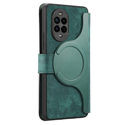 For Huawei nova 13 Pro CaseNeo MagSafe RFID Anti-theft Retro Leather Phone Case(Green)