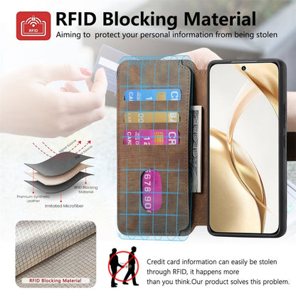 For Honor 200 CaseNeo MagSafe RFID Anti-theft Retro Leather Phone Case(Brown)