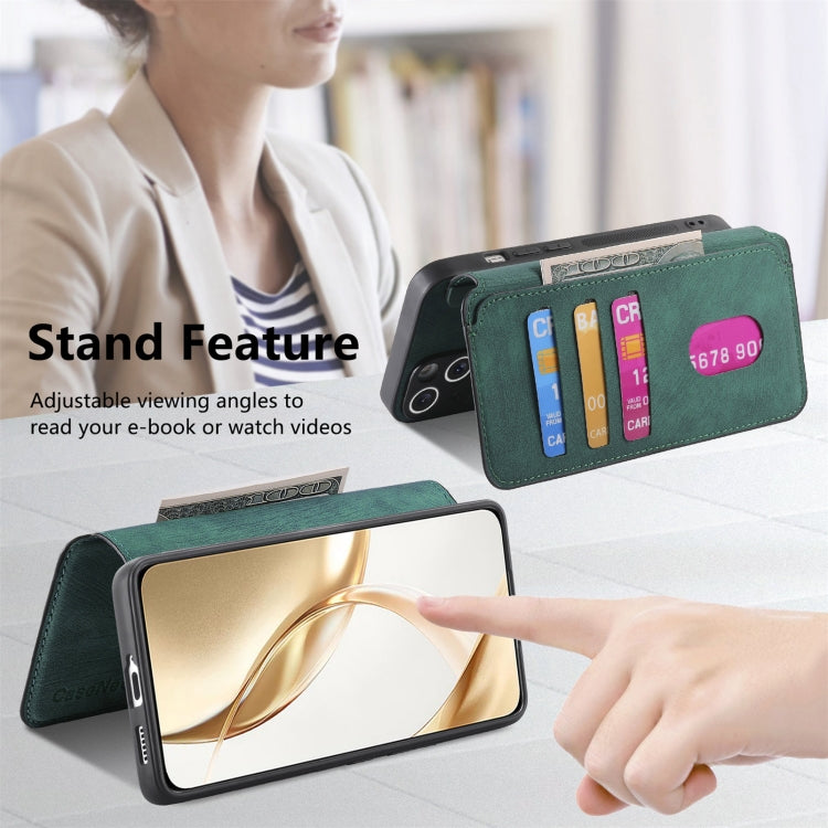 For Honor 200 CaseNeo MagSafe RFID Anti-theft Retro Leather Phone Case(Green)