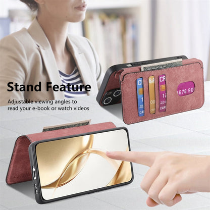 For Honor 200 CaseNeo MagSafe RFID Anti-theft Retro Leather Phone Case(Pink)